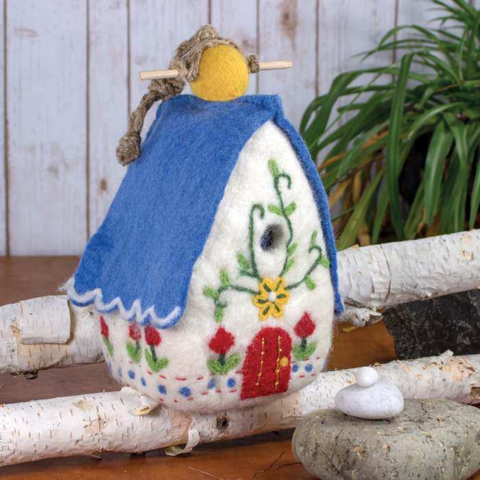 Wild Woolies Felt Bird House Heidi Chalet